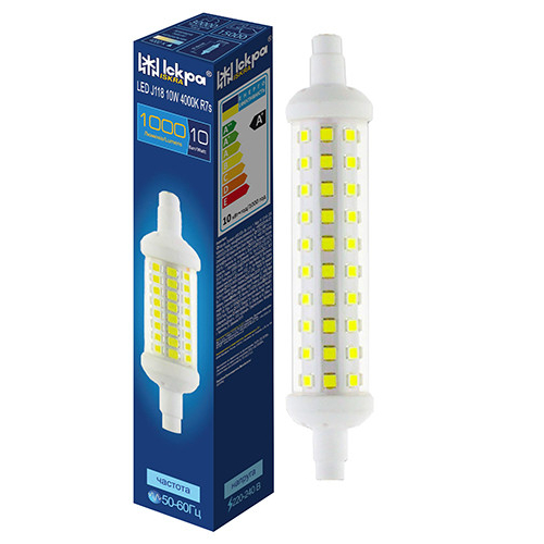 Лампа світлодіодна капсульно-лінійна ІСКРА LED J118 10W R7s