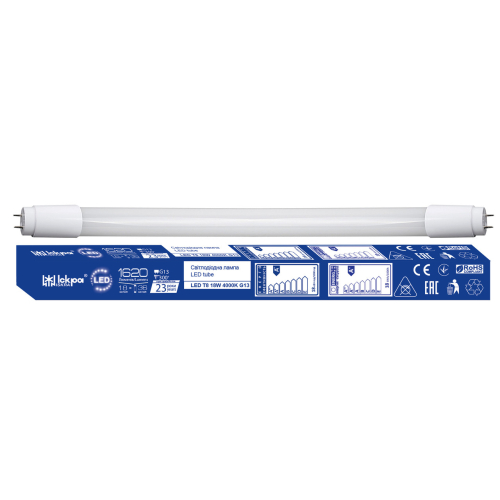 Лампа світлодіодна ІСКРА LED T8 18W 6500K G13