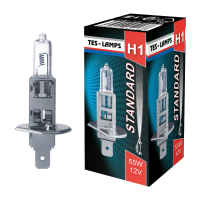 Автолампа H1 12V 55W+30%  P14.5s (Standard) Tes-lamps
