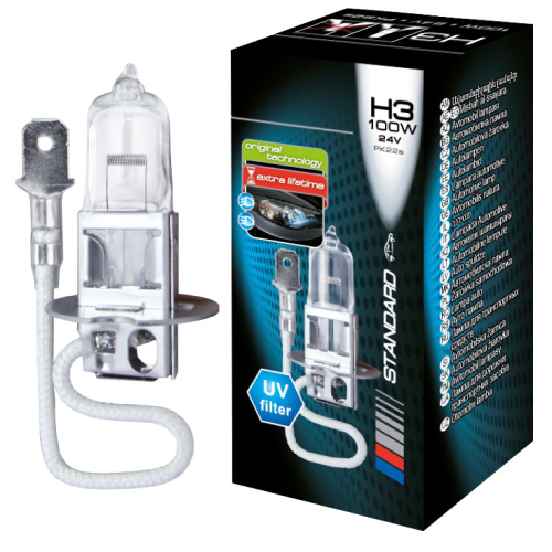 Автолампа H3 24V 100W PK22s Tes-lamps Автолампа H3 24V 100W PK22s Tes-lamps