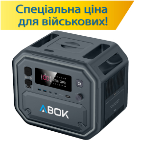 Портативна зарядна станція ABOK 2500W / 2160 Вт•год  / LiFePO4 / функція UPS / швидка зарядка
