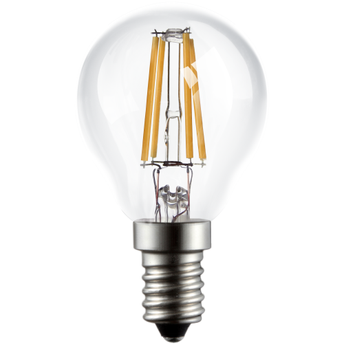 Лампа світлодіодна LED Filament Р45Cl 4вт 3000K E14 прозора. Лампа світлодіодна LED Filament Р45Cl 4вт 3000K E14 прозора.