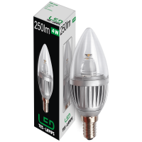  Світлодіодна лампа LED С37 4W 3000K E14  ТМ "Tes-lamp"