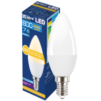 Світлодіодна лампа LED C37 7W 3000K E14 ТМ "Іскра"