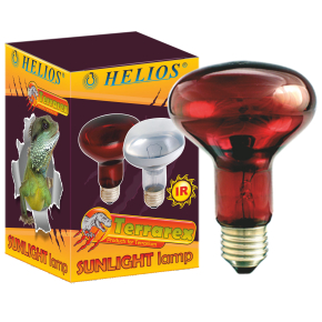 Лампа інфрачервона дзеркальна для обігріву R80 60W E27 (червона) ТМ Helios
