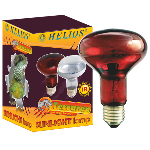 Лампа інфрачервона дзеркальна для обігріву R80 60W E27 (червона) ТМ Helios Лампа інфрачервона дзеркальна для обігріву R80 60W E27 (червона) ТМ Helios