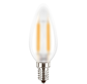 Лампа світлодіодна LED Filament B35 4W 3000K E14 (матова), філамент