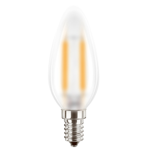 Лампа світлодіодна LED Filament B35 4W 3000K E14 (матова), філамент